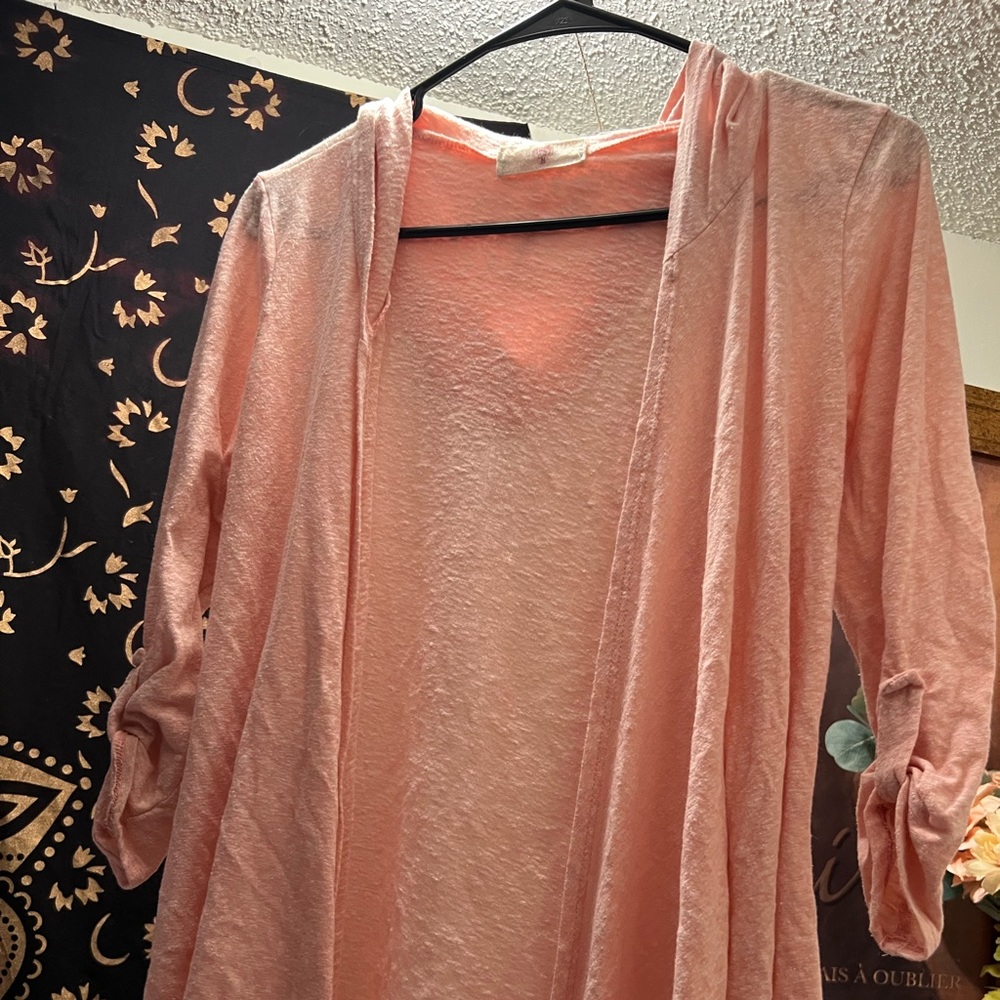 Blushed hooded cover up